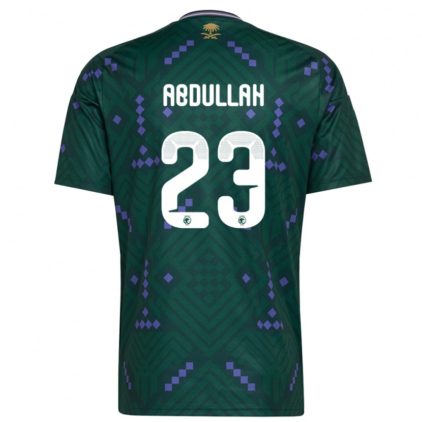 Danxen Män Saudi-Arabien Nawaf Abdullah #23 Grön Lila Vit Hemmatröja Matchtröjor 26-28 Tröjor T-Tröja