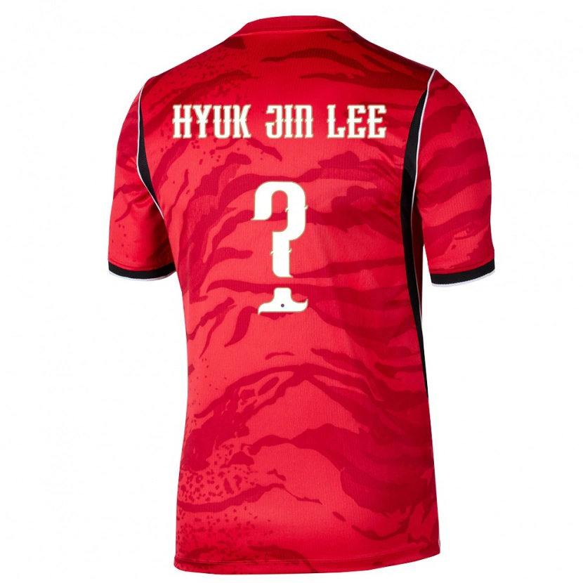 Danxen Män Sydkorea Jin-Hyuk Lee #0 Röd Vit Svart Hemmatröja Matchtröjor 26-28 Tröjor T-Tröja