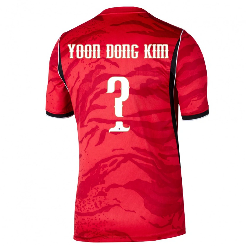 Danxen Män Sydkorea Dong-Yoon Kim #0 Röd Vit Svart Hemmatröja Matchtröjor 26-28 Tröjor T-Tröja