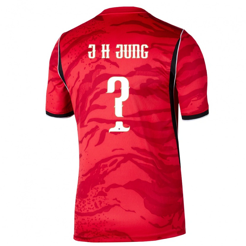 Danxen Män Sydkorea Hee-Jung Jung #0 Röd Vit Svart Hemmatröja Matchtröjor 26-28 Tröjor T-Tröja