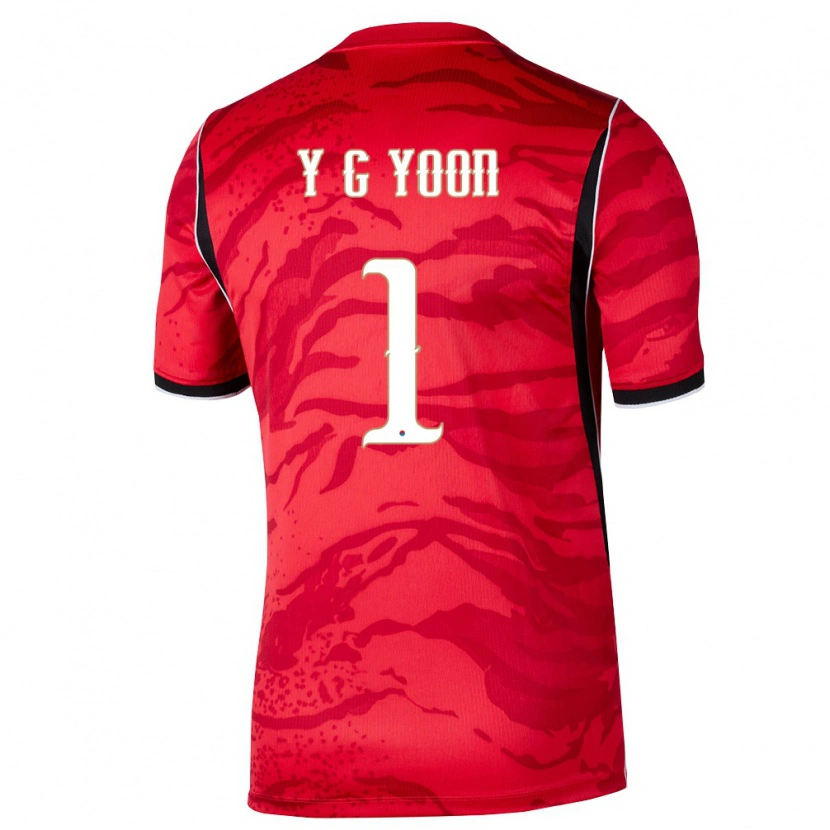 Danxen Män Sydkorea Yoon Young Geul #1 Röd Vit Svart Hemmatröja Matchtröjor 26-28 Tröjor T-Tröja
