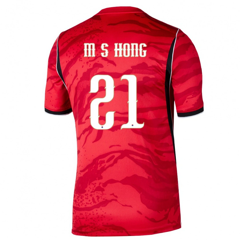 Danxen Män Sydkorea Sung-Min Hong #21 Röd Vit Svart Hemmatröja Matchtröjor 26-28 Tröjor T-Tröja