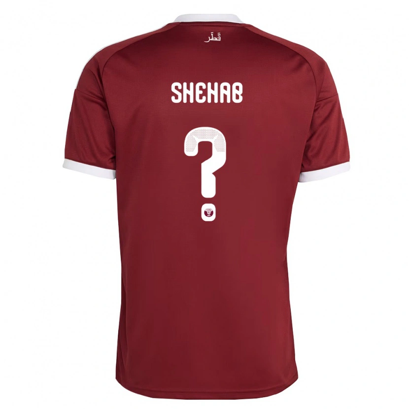 Danxen Män Qatar Shehab Al Laithy #0 Röd Burgund Vit Hemmatröja Matchtröjor 26-28 Tröjor T-Tröja