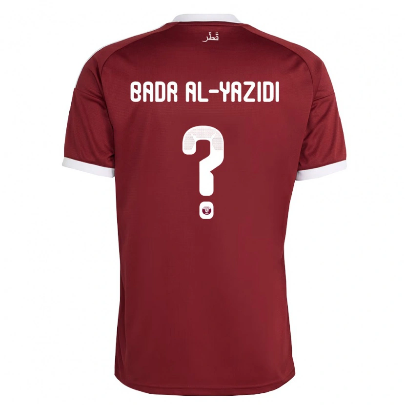 Danxen Män Qatar Abdullah Badr Al-Yazidi #0 Röd Burgund Vit Hemmatröja Matchtröjor 26-28 Tröjor T-Tröja