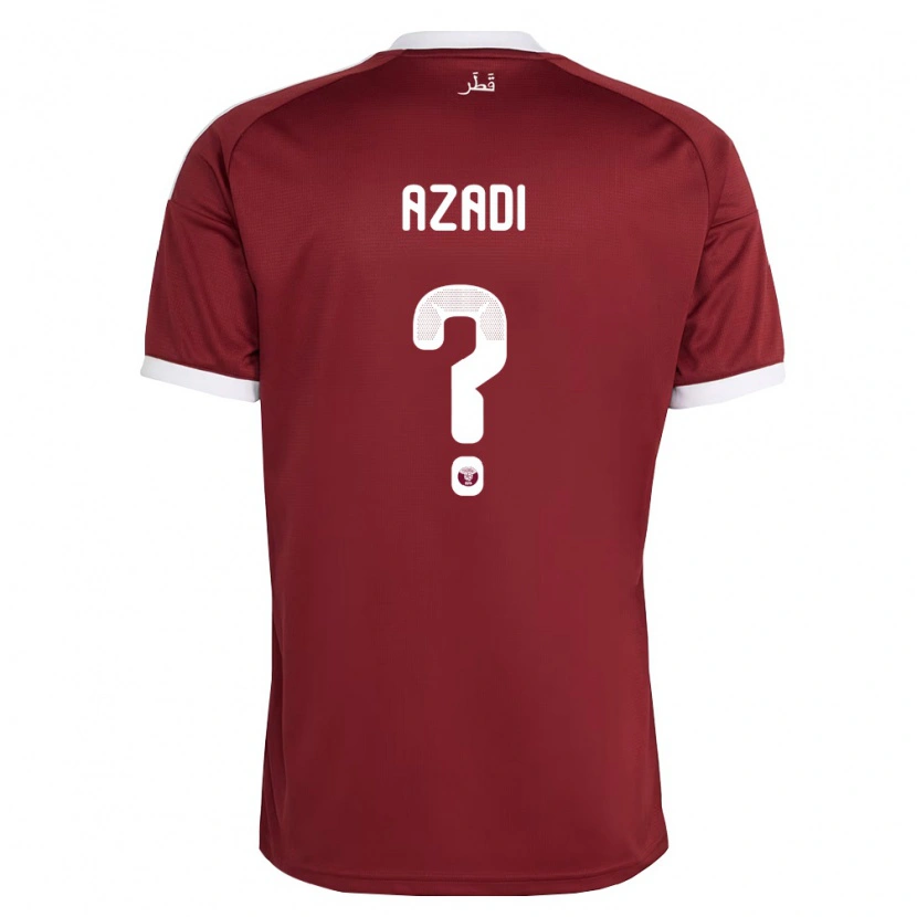 Danxen Män Qatar Faisal Azadi #0 Röd Burgund Vit Hemmatröja Matchtröjor 26-28 Tröjor T-Tröja