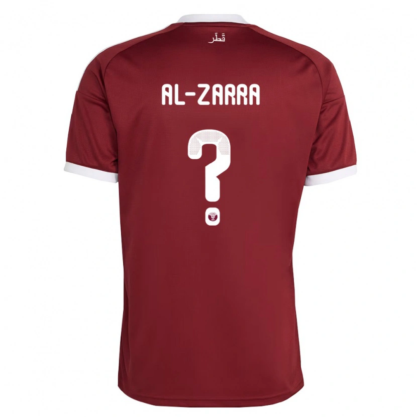 Danxen Män Qatar Jassim Al-Zarra #0 Röd Burgund Vit Hemmatröja Matchtröjor 26-28 Tröjor T-Tröja