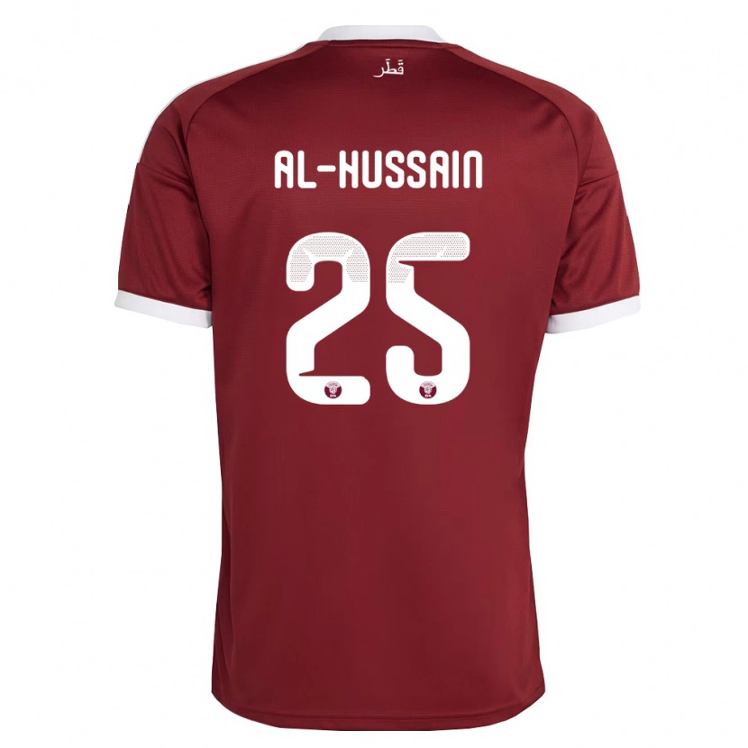 Danxen Män Qatar Al-Hashmi Al-Hussain #25 Röd Burgund Vit Hemmatröja Matchtröjor 26-28 Tröjor T-Tröja