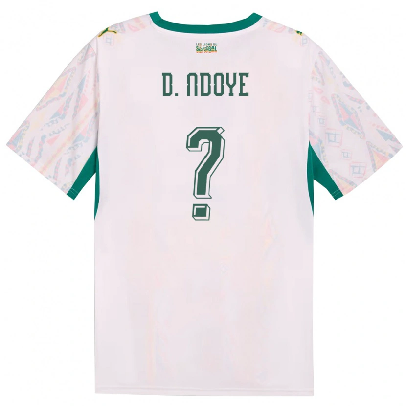 Danxen Män Senegal Diabel Ndoye #0 Vit Grön Gul Hemmatröja Matchtröjor 26-28 Tröjor T-Tröja
