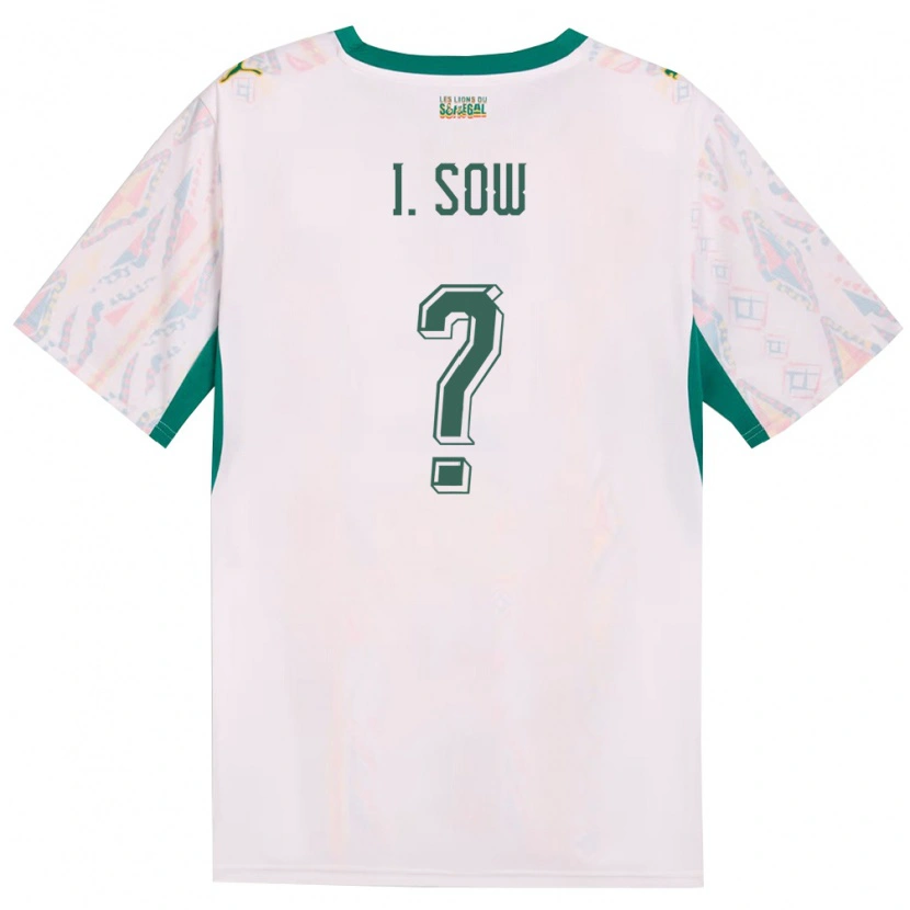 Danxen Män Senegal Ibrahima Sow #0 Vit Grön Gul Hemmatröja Matchtröjor 26-28 Tröjor T-Tröja
