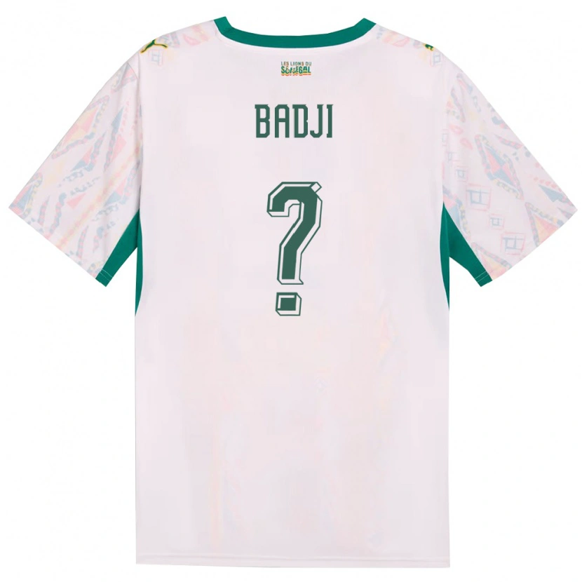 Danxen Män Senegal Famara Badji #0 Vit Grön Gul Hemmatröja Matchtröjor 26-28 Tröjor T-Tröja