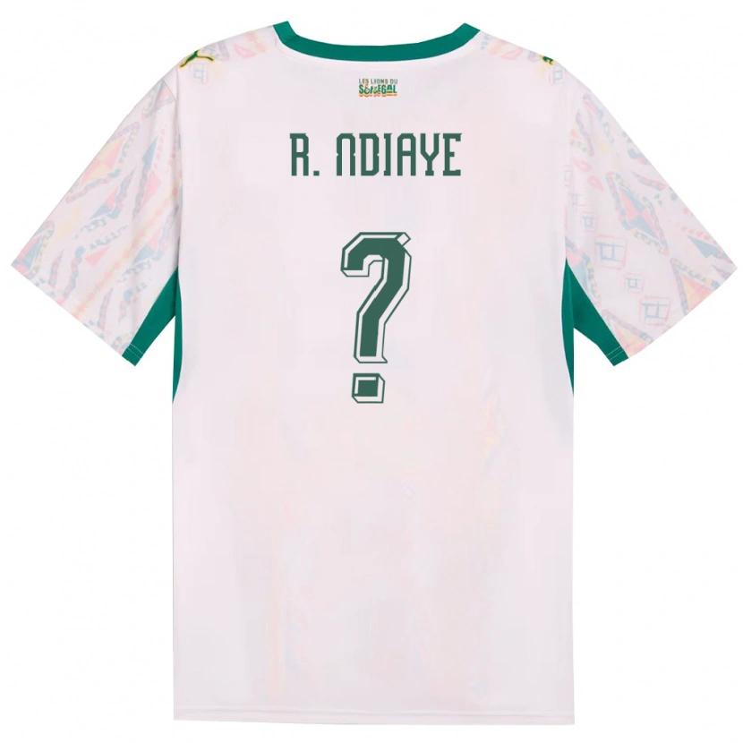 Danxen Män Senegal Rassoul Ndiaye #0 Vit Grön Gul Hemmatröja Matchtröjor 26-28 Tröjor T-Tröja