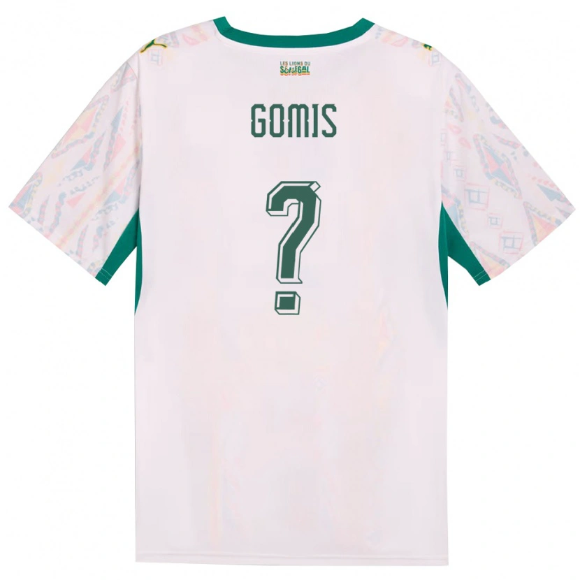 Danxen Män Senegal Vincent Gomis #0 Vit Grön Gul Hemmatröja Matchtröjor 26-28 Tröjor T-Tröja