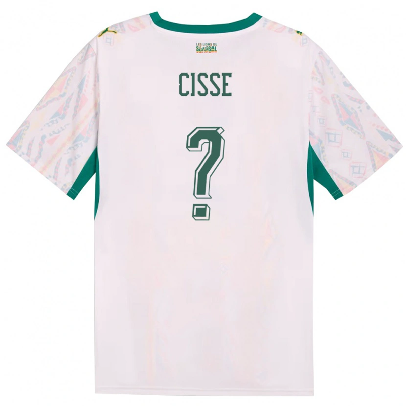 Danxen Män Senegal Moussa Cisse #0 Vit Grön Gul Hemmatröja Matchtröjor 26-28 Tröjor T-Tröja