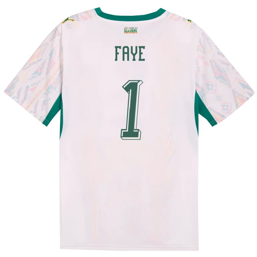Danxen Män Senegal Birame Faye #1 Vit Grön Gul Hemmatröja Matchtröjor 26-28 Tröjor T-Tröja