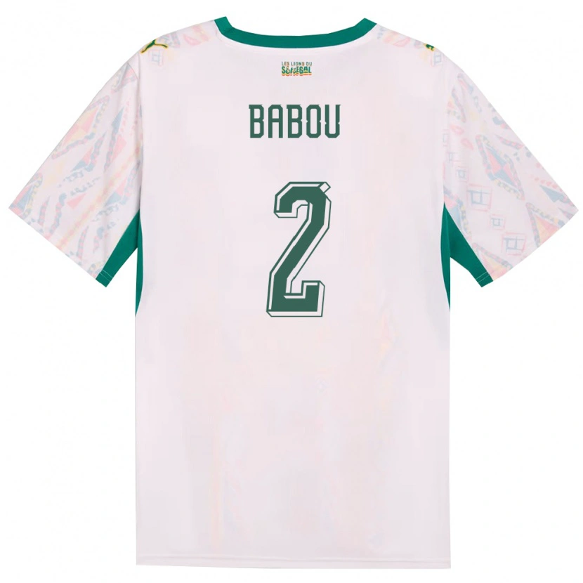 Danxen Män Senegal Marieme Babou #2 Vit Grön Gul Hemmatröja Matchtröjor 26-28 Tröjor T-Tröja