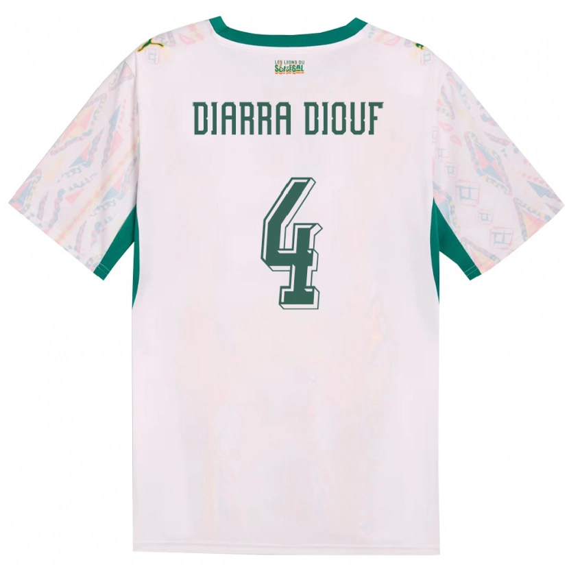Danxen Män Senegal Mame Diarra Diouf #4 Vit Grön Gul Hemmatröja Matchtröjor 26-28 Tröjor T-Tröja