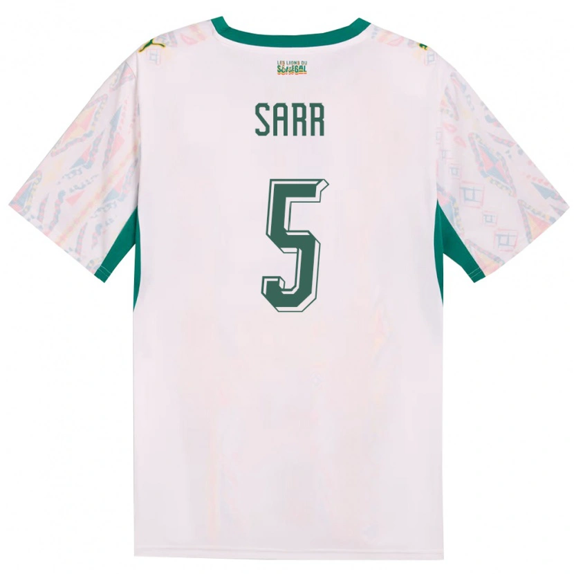 Danxen Män Senegal Omar Sarr #5 Vit Grön Gul Hemmatröja Matchtröjor 26-28 Tröjor T-Tröja