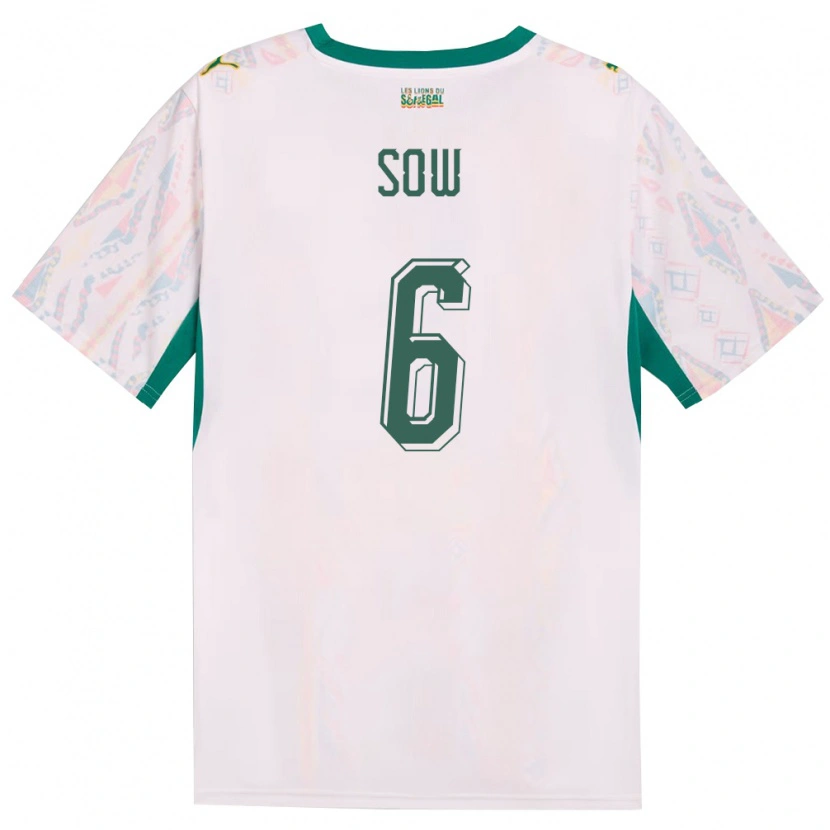 Danxen Män Senegal Mame Sow #6 Vit Grön Gul Hemmatröja Matchtröjor 26-28 Tröjor T-Tröja