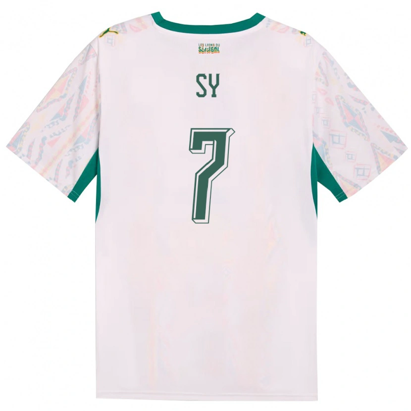 Danxen Män Senegal Mouhamed Sy #7 Vit Grön Gul Hemmatröja Matchtröjor 26-28 Tröjor T-Tröja