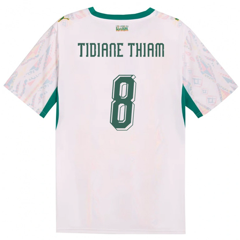 Danxen Män Senegal Cheikh Tidiane Thiam #8 Vit Grön Gul Hemmatröja Matchtröjor 26-28 Tröjor T-Tröja