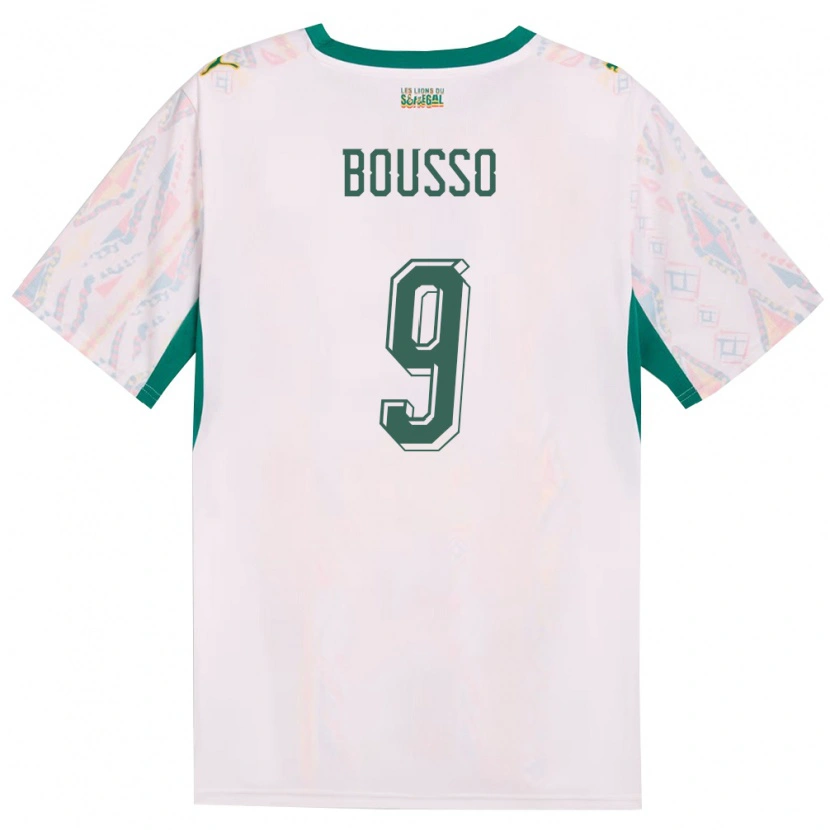 Danxen Män Senegal Babacar Bousso #9 Vit Grön Gul Hemmatröja Matchtröjor 26-28 Tröjor T-Tröja