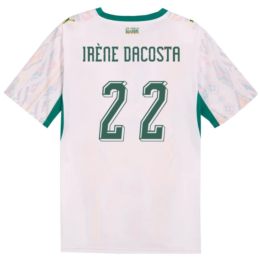 Danxen Män Senegal Gladys Irene Dacosta #22 Vit Grön Gul Hemmatröja Matchtröjor 26-28 Tröjor T-Tröja