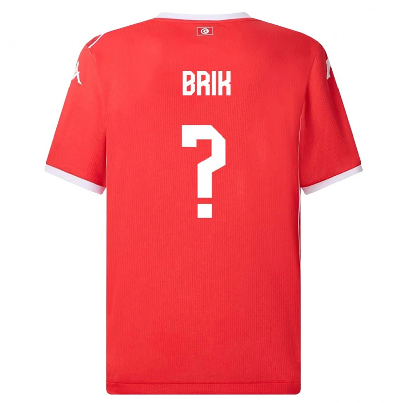 Danxen Män Tunisien Dhirar Brik #0 Röd Vit Hemmatröja Matchtröjor 26-28 Tröjor T-Tröja