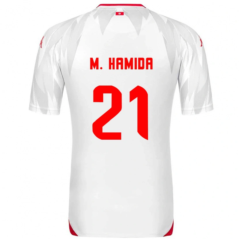 Danxen Män Tunisien Mohamed Amine Ben Hamida #21 Vit Röd Hemmatröja Matchtröjor 26-28 Tröjor T-Tröja