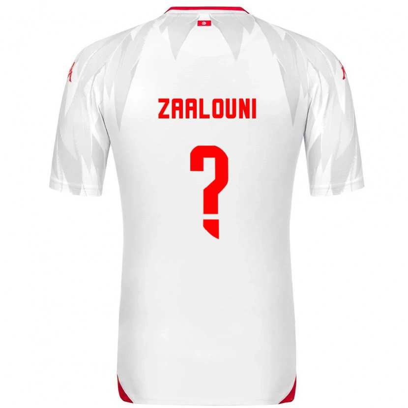 Danxen Män Tunisien Ghaith Zaalouni #0 Vit Röd Hemmatröja Matchtröjor 26-28 Tröjor T-Tröja