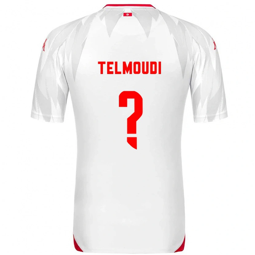 Danxen Män Tunisien Naïm Telmoudi #0 Vit Röd Hemmatröja Matchtröjor 26-28 Tröjor T-Tröja