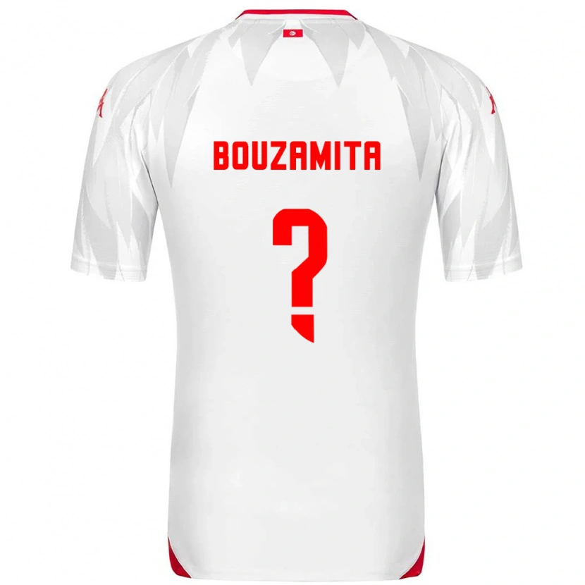 Danxen Män Tunisien Alexandre Bouzamita #0 Vit Röd Hemmatröja Matchtröjor 26-28 Tröjor T-Tröja