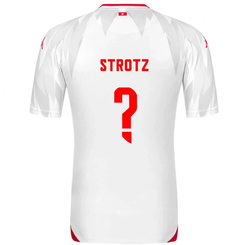 Danxen Män Tunisien Noam Strotz #0 Vit Röd Hemmatröja Matchtröjor 26-28 Tröjor T-Tröja