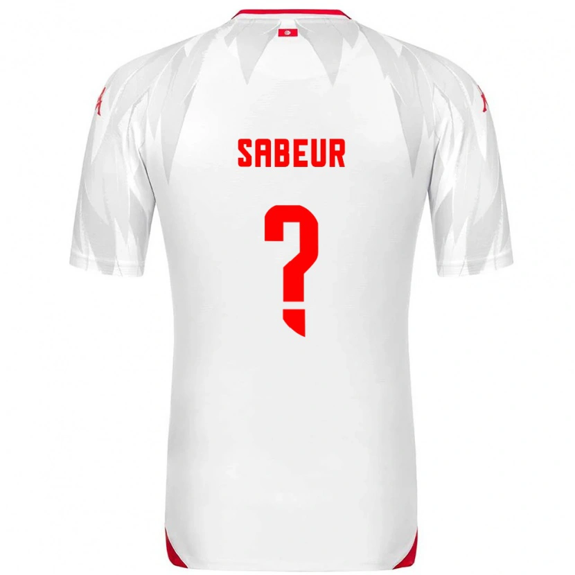Danxen Män Tunisien Yassine Sabeur #0 Vit Röd Hemmatröja Matchtröjor 26-28 Tröjor T-Tröja