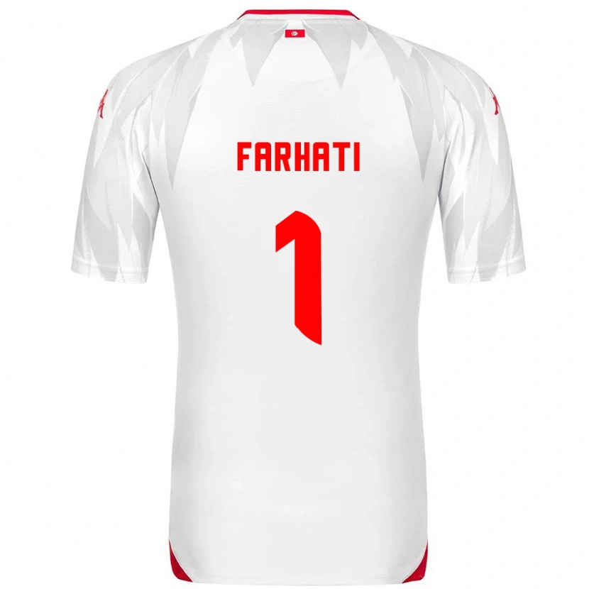 Danxen Män Tunisien Noureddine Farhati #1 Vit Röd Hemmatröja Matchtröjor 26-28 Tröjor T-Tröja