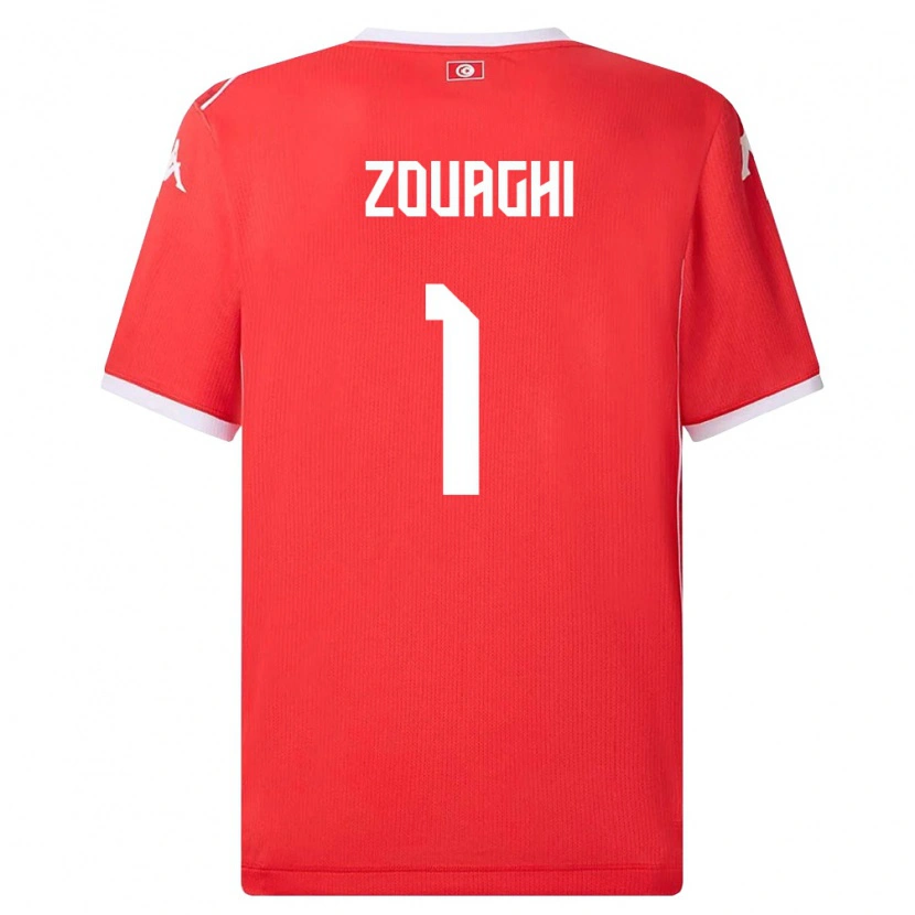 Danxen Män Tunisien Thomas Zouaghi #1 Röd Vit Hemmatröja Matchtröjor 26-28 Tröjor T-Tröja