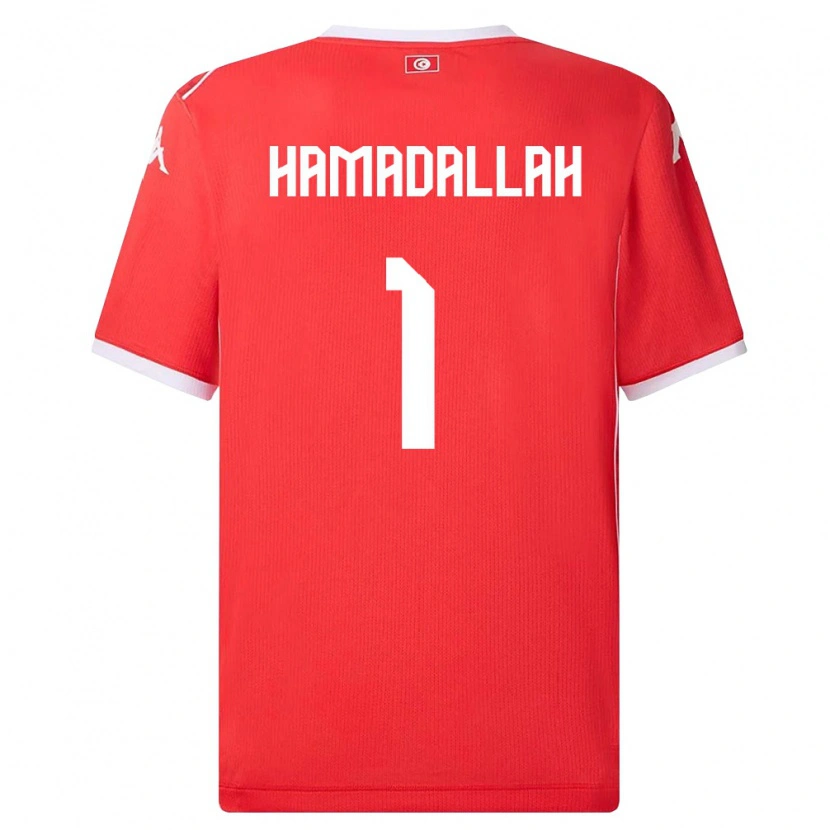 Danxen Män Tunisien Marouane Hamadallah #1 Röd Vit Hemmatröja Matchtröjor 26-28 Tröjor T-Tröja