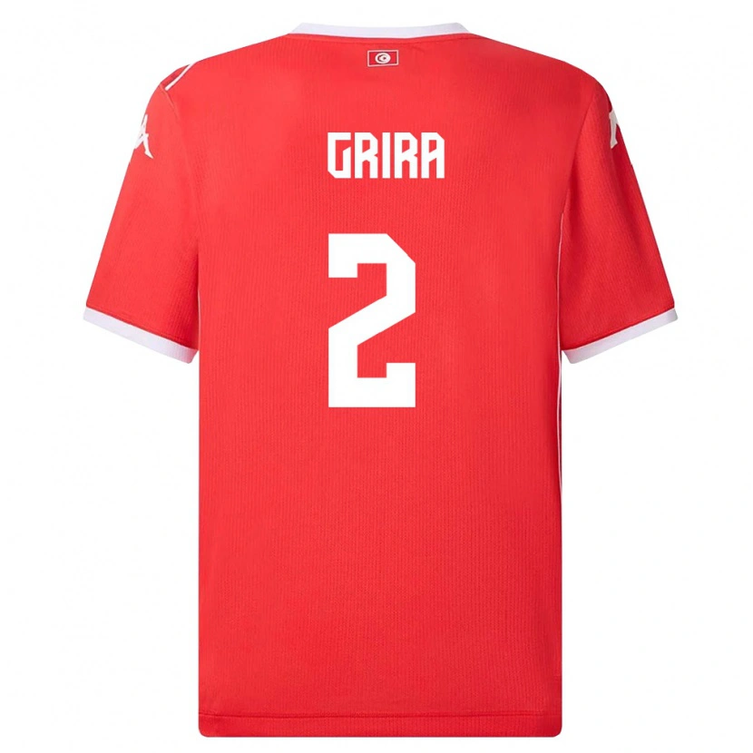 Danxen Män Tunisien Ayoub Grira #2 Röd Vit Hemmatröja Matchtröjor 26-28 Tröjor T-Tröja