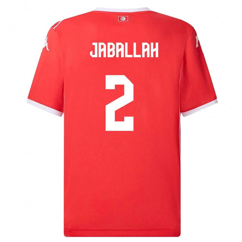 Danxen Män Tunisien Youssef Jaballah #2 Röd Vit Hemmatröja Matchtröjor 26-28 Tröjor T-Tröja