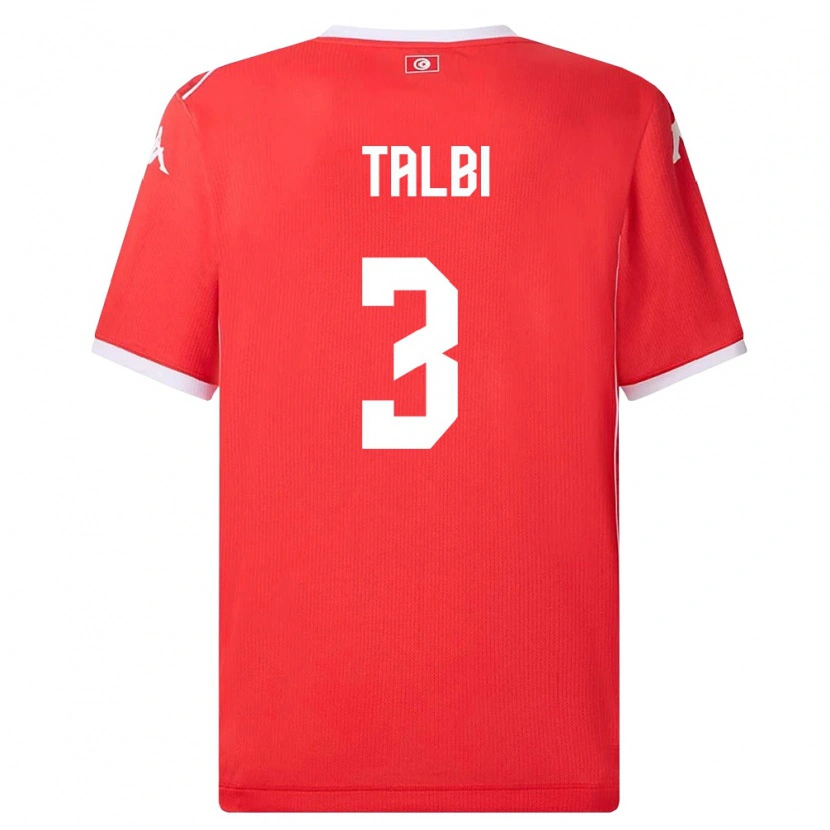 Danxen Män Tunisien Montassar Talbi #3 Röd Vit Hemmatröja Matchtröjor 26-28 Tröjor T-Tröja