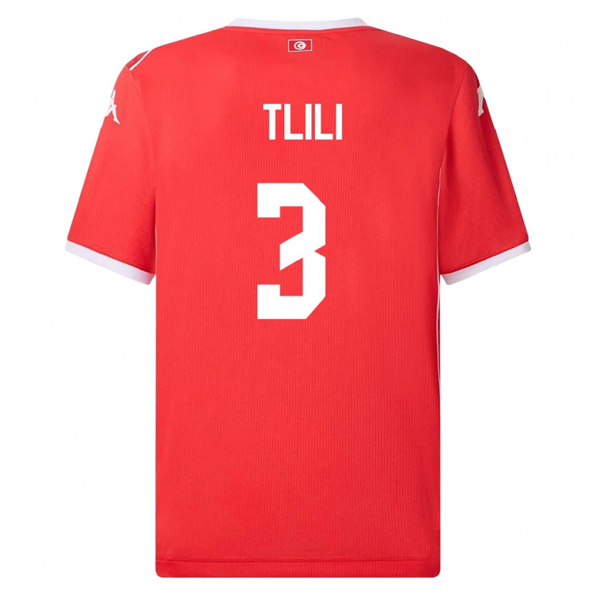 Danxen Män Tunisien Mehdi Tlili #3 Röd Vit Hemmatröja Matchtröjor 26-28 Tröjor T-Tröja