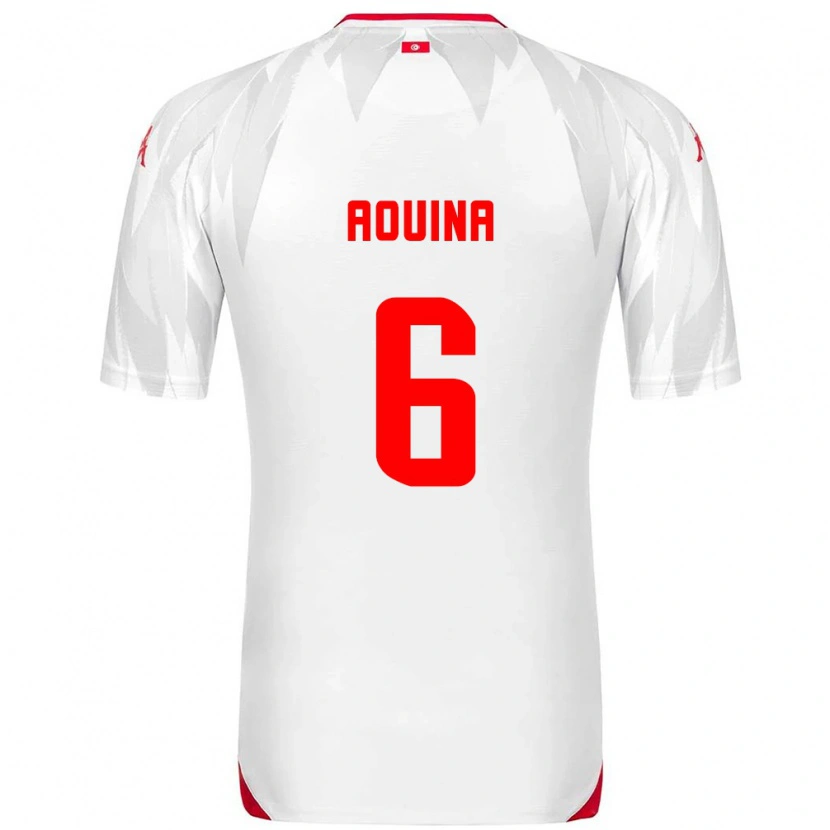 Danxen Män Tunisien Rania Aouina #6 Vit Röd Hemmatröja Matchtröjor 26-28 Tröjor T-Tröja