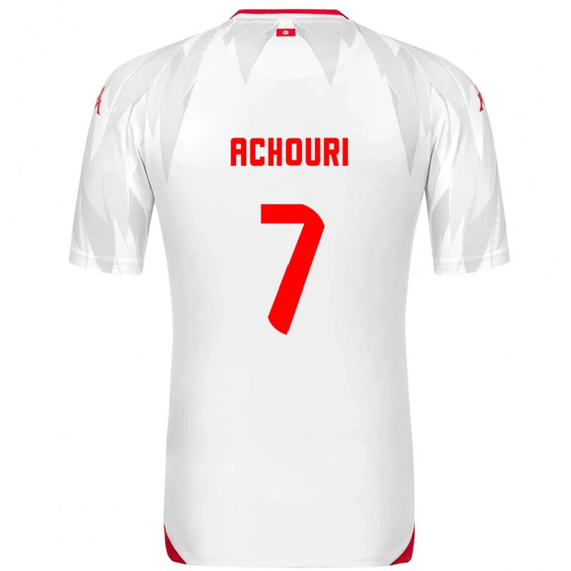 Danxen Män Tunisien Elias Achouri #7 Vit Röd Hemmatröja Matchtröjor 26-28 Tröjor T-Tröja