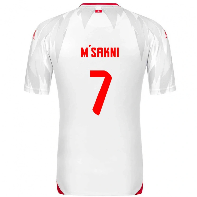 Danxen Män Tunisien Youssef M Sakni #7 Vit Röd Hemmatröja Matchtröjor 26-28 Tröjor T-Tröja