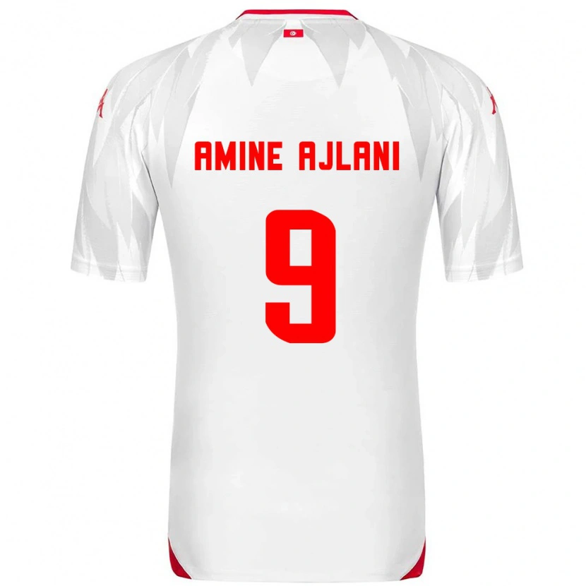 Danxen Män Tunisien Mohamed Amine Ajlani #9 Vit Röd Hemmatröja Matchtröjor 26-28 Tröjor T-Tröja