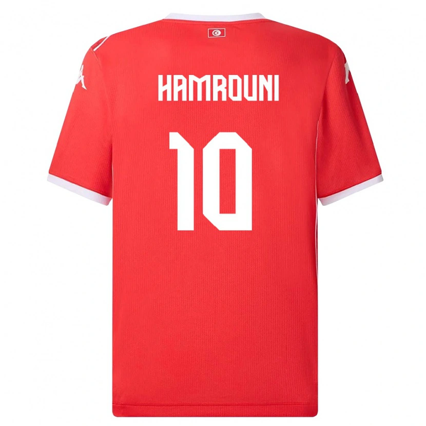 Danxen Män Tunisien Rayen Hamrouni #10 Röd Vit Hemmatröja Matchtröjor 26-28 Tröjor T-Tröja