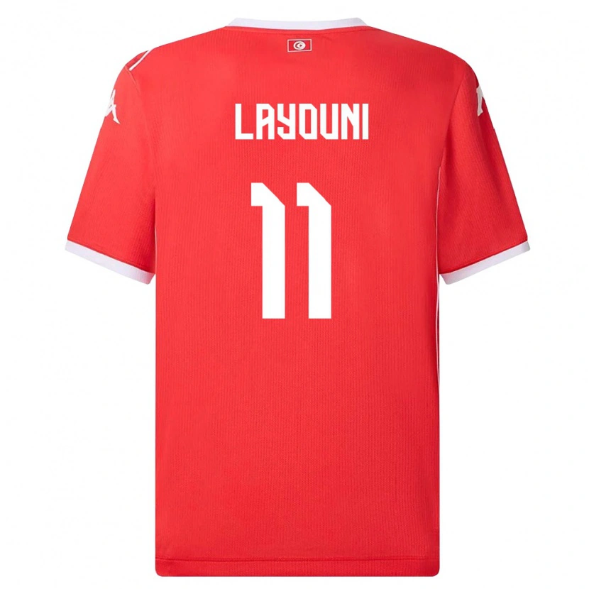 Danxen Män Tunisien Amor Layouni #11 Röd Vit Hemmatröja Matchtröjor 26-28 Tröjor T-Tröja
