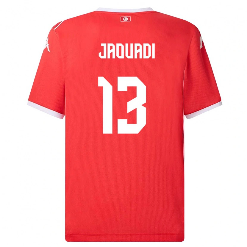 Danxen Män Tunisien Assim Jaouadi #13 Röd Vit Hemmatröja Matchtröjor 26-28 Tröjor T-Tröja