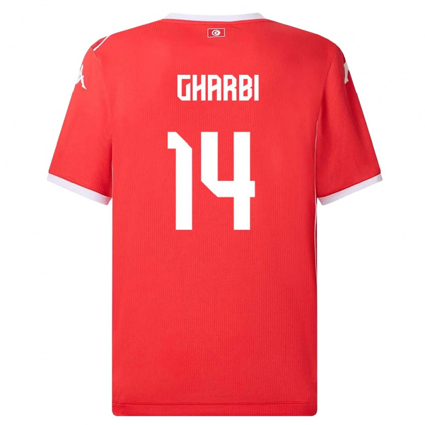 Danxen Män Tunisien Moncef Gharbi #14 Röd Vit Hemmatröja Matchtröjor 26-28 Tröjor T-Tröja