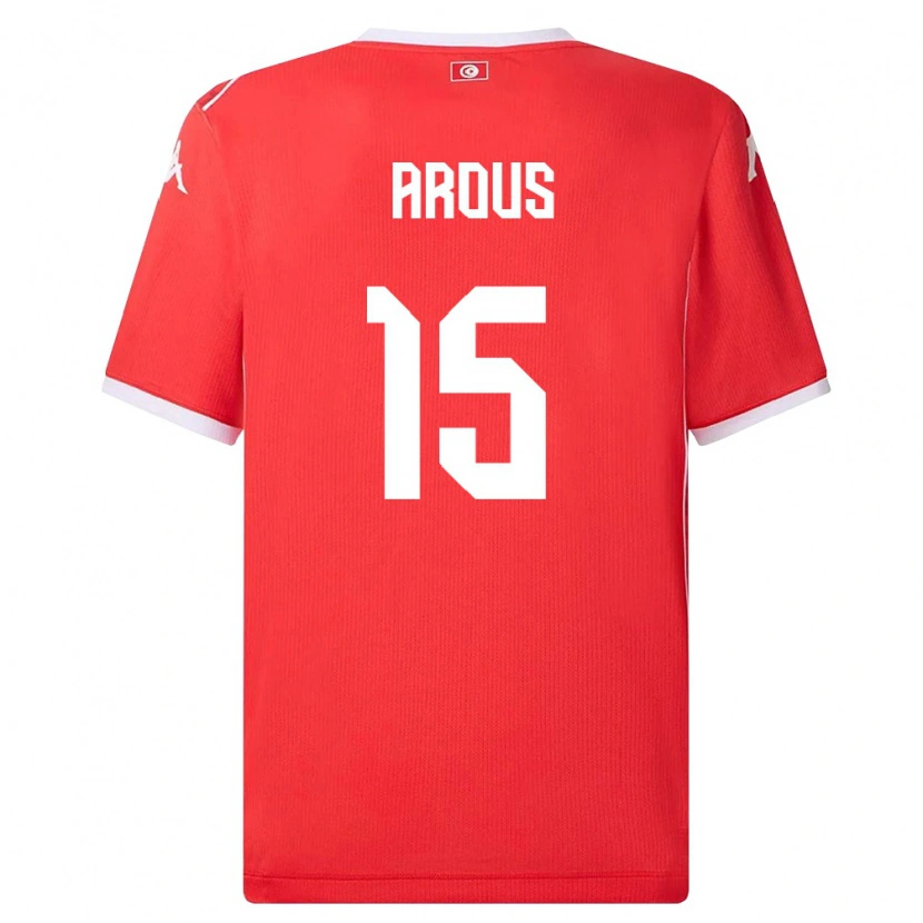 Danxen Män Tunisien Adem Arous #15 Röd Vit Hemmatröja Matchtröjor 26-28 Tröjor T-Tröja