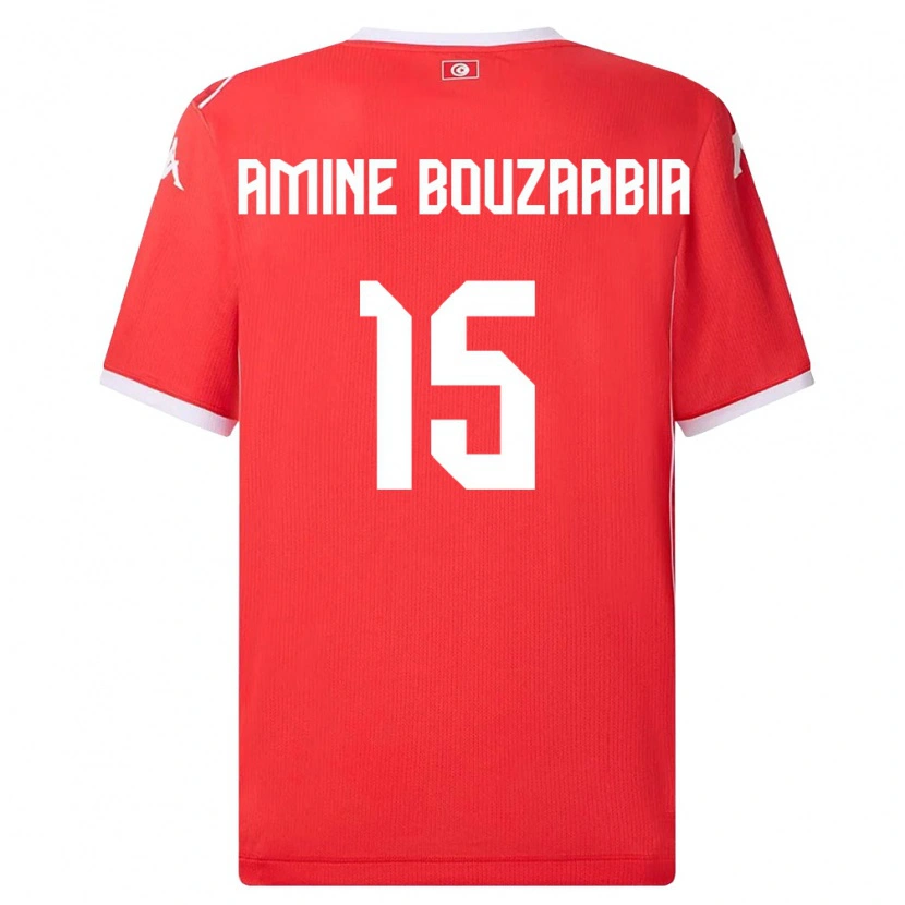 Danxen Män Tunisien Mohamed Amine Bouzaabia #15 Röd Vit Hemmatröja Matchtröjor 26-28 Tröjor T-Tröja